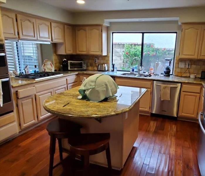 Water damage in the kitchen