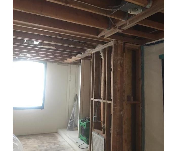 Removal of affected ceiling