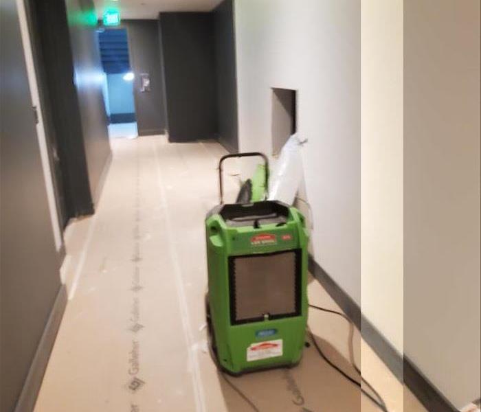 Water damage in a multi story building 