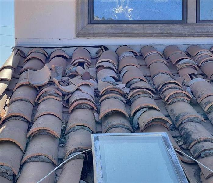 Missing roof tiles
