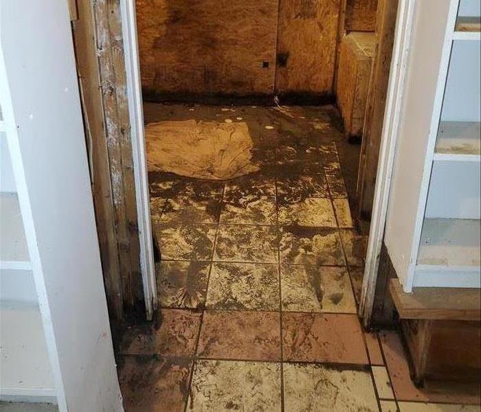 Water damage in the basement